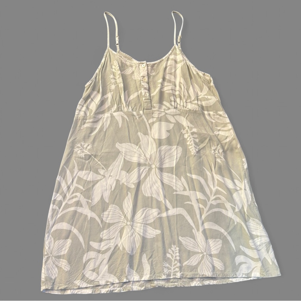 Kiwi + Punch Tropical Mini Dress L 100% Rayon Adjustable Strap Beach Cover Up